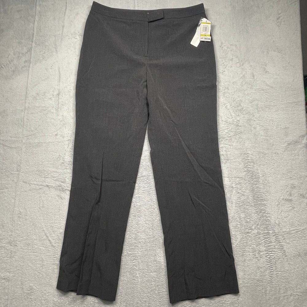Charter Club Dress Pants Womens 14 Grey Katherine Fit Straight Leg 2181BCK814